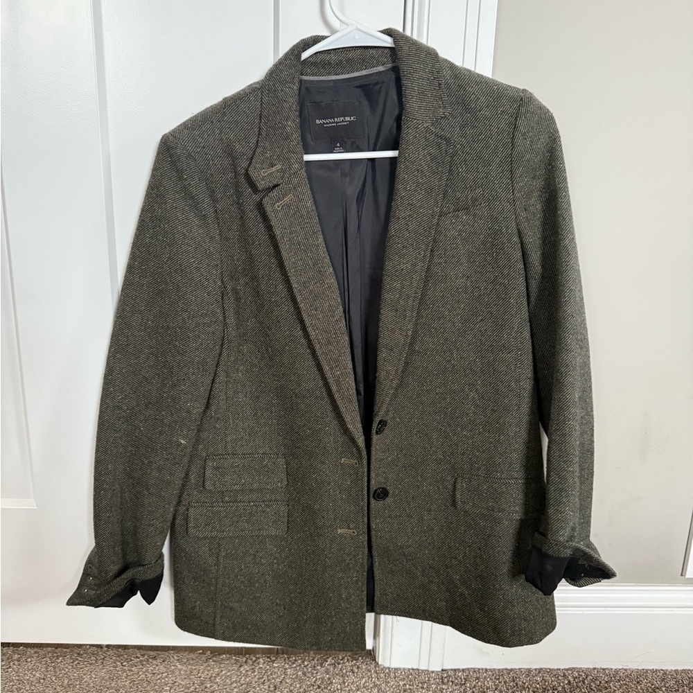 Banana Republic Women's Blazer in Gray